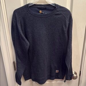 Carhartt force Dark Heathered blue  Long Sleeve Shirt. Size Medium